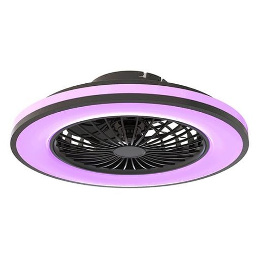 Εικόνα της Ανεμιστήρας Οροφής Calex 49cm με LED Φωτισμό RGB 2700-6500K & Τηλεχειριστήριο 48W Black/White 5701000800