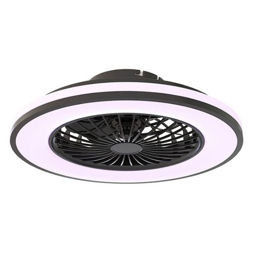 Εικόνα της Ανεμιστήρας Οροφής Calex 49cm με LED Φωτισμό RGB 2700-6500K & Τηλεχειριστήριο 48W Black/White 5701000800