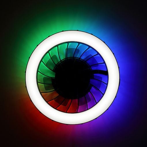 Εικόνα της Ανεμιστήρας Οροφής Brilliant Fanora 46cm με LED Φωτισμό RGBIC 2700-6500K & Τηλεχειριστήριο 30W Black G81080/06