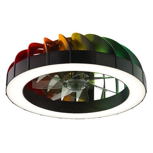Εικόνα της Ανεμιστήρας Οροφής Brilliant Fanora 46cm με LED Φωτισμό RGBIC 2700-6500K & Τηλεχειριστήριο 30W Black G81080/06
