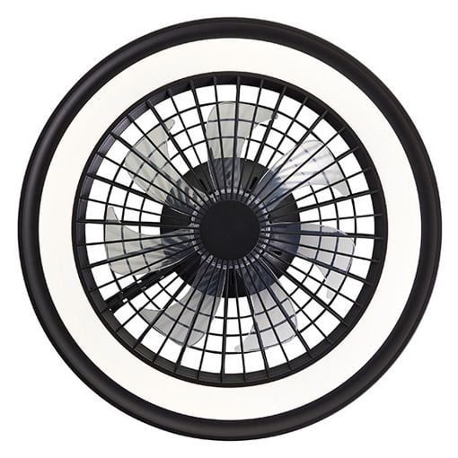 Εικόνα της Ανεμιστήρας Οροφής Brilliant Palmero 46.6 cm με LED Φωτιμσό RGBIC 2700-6500K & Τηλεχειριστήριο 40W Black G99280/06