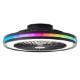 Εικόνα της Ανεμιστήρας Οροφής Brilliant Palmero 46.6 cm με LED Φωτιμσό RGBIC 2700-6500K & Τηλεχειριστήριο 40W Black G99280/06