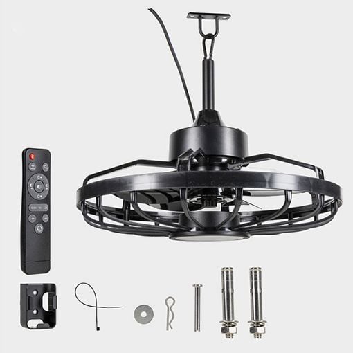 Εικόνα της Ανεμιστήρας Οροφής 123LED 50.8cm με LED Φωτισμό 2000-4000K & Τηλεχειριστήριο 42W Black
