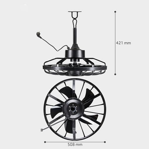Εικόνα της Ανεμιστήρας Οροφής 123LED 50.8cm με LED Φωτισμό 2000-4000K & Τηλεχειριστήριο 42W Black
