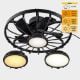 Εικόνα της Ανεμιστήρας Οροφής 123LED 50.8cm με LED Φωτισμό 2000-4000K & Τηλεχειριστήριο 42W Black