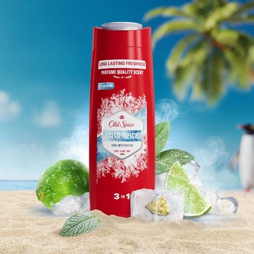 Εικόνα της Αφρόλουτρο & Σαμπουάν Old Spice Cold Spice 3in1 400ml