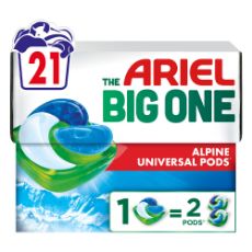 Εικόνα της Κάψουλες Πλυντηρίου Ρούχων Ariel All-in-1 Pods Big One Alpine 21τμχ