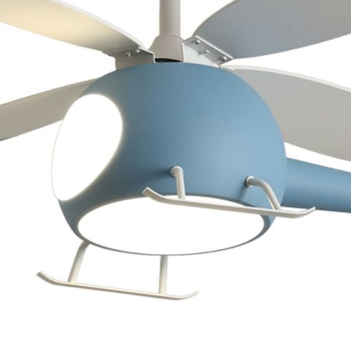 Εικόνα της Ανεμιστήρας Οροφής Primo Helicopter Kids Series DC 98cm με LED Φωτισμό & Τηλεχειριστήριο 55W Blue PRCF-80678