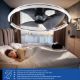Εικόνα της Ανεμιστήρας Οροφής 123LED 73.6cm με LED Φωτισμό 2000-4000K & Τηλεχειριστήριο 65W Black