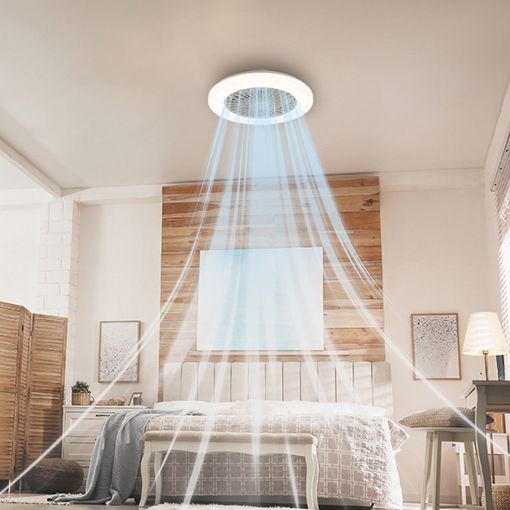Εικόνα της Ανεμιστήρας Οροφής 123LED 48cm με LED Φωτισμό 2000-4000K & Τηλεχειριστήριο 55W White