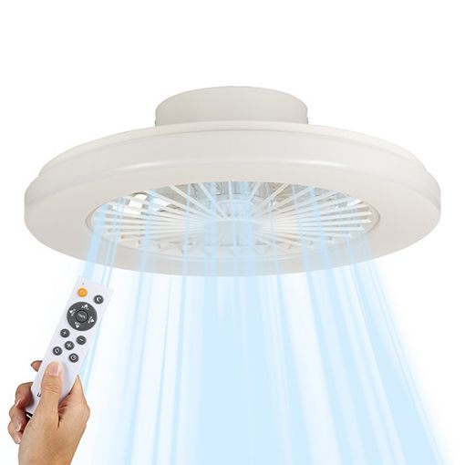Εικόνα της Ανεμιστήρας Οροφής 123LED 48cm με LED Φωτισμό 2000-4000K & Τηλεχειριστήριο 55W White
