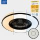 Εικόνα της Ανεμιστήρας Οροφής 123LED 48.5cm με LED Φωτισμό 3000-6500K & Τηλεχειριστήριο 48W Black