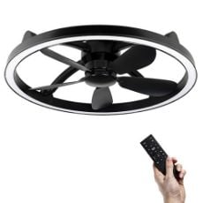 Εικόνα της Ανεμιστήρας Οροφής 123LED 61.3cm με LED Φωτισμό 2200-6500K & Τηλεχειριστήριο 11W Black