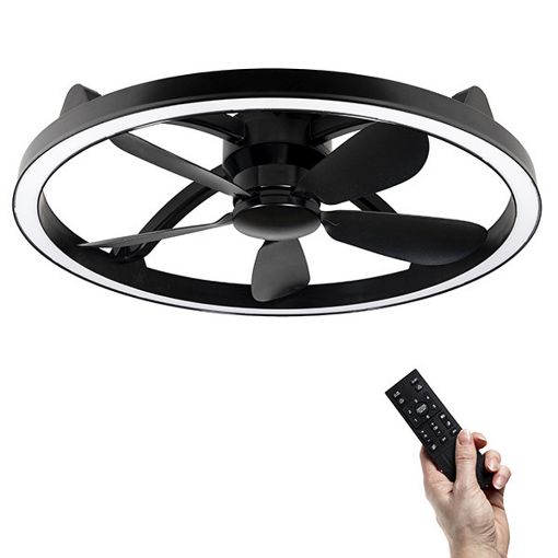 Εικόνα της Ανεμιστήρας Οροφής 123LED 61.3cm με LED Φωτισμό 2200-6500K & Τηλεχειριστήριο 26W Black