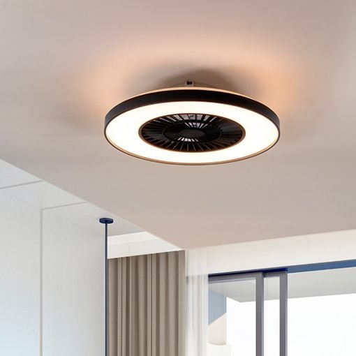 Εικόνα της Ανεμιστήρας Οροφής 123LED 60.4cm με LED Φωτισμό 2000-4000K & Τηλεχειριστήριο 15W Black
