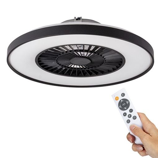 Εικόνα της Ανεμιστήρας Οροφής 123LED 60.4cm με LED Φωτισμό 2000-4000K & Τηλεχειριστήριο 15W Black