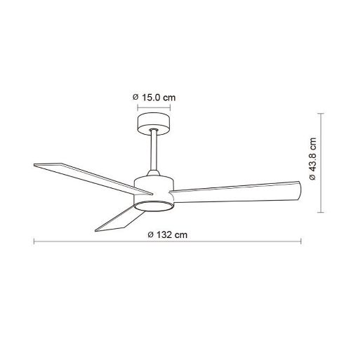 Εικόνα της Ανεμιστήρας Οροφής Primo 132cm με Τηλεχειριστήριο 35W White PRCF-80617