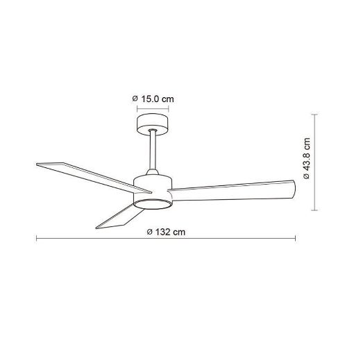 Εικόνα της Ανεμιστήρας Οροφής Primo 132cm με Τηλεχειριστήριο 35W Grey/Brown PRCF-80619