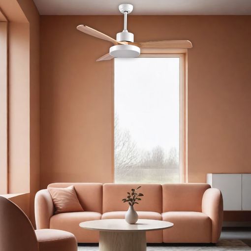 Εικόνα της Ανεμιστήρας Οροφής Primo 130cm με LED Φωτισμό & Τηλεχειριστήριο 35W White PRCF-80616