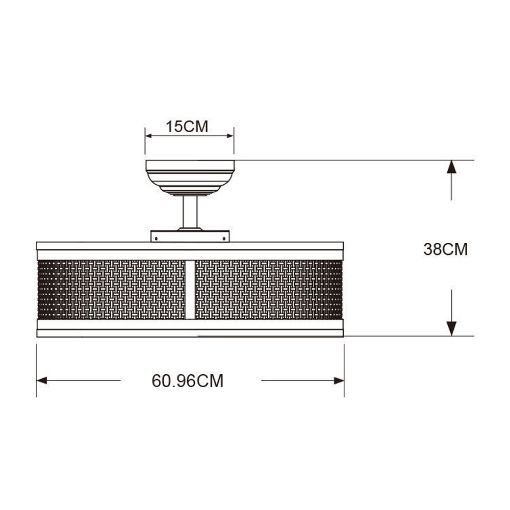 Εικόνα της Ανεμιστήρας Οροφής Primo 60cm με LED Φωτισμό & Τηλεχειριστήριο 15W Black PRCF-80657
