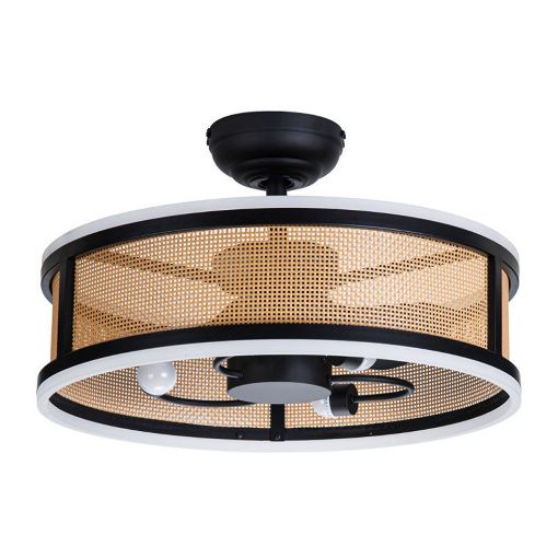Εικόνα της Ανεμιστήρας Οροφής Primo 60cm με LED Φωτισμό & Τηλεχειριστήριο 15W Black PRCF-80657