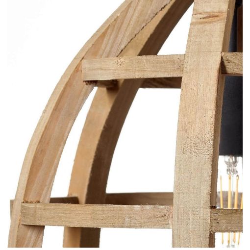 Εικόνα της Κρεμαστό Φωτιστικό Οροφής Brilliant Matrix E27 IP20 34cm Wood/Black 99155/66