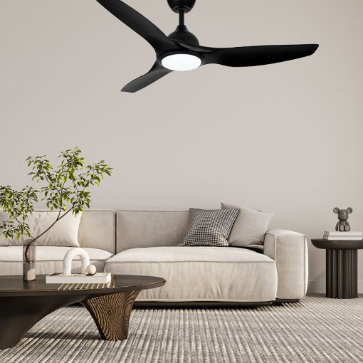 Εικόνα της Ανεμιστήρας Οροφής Primo 132cm με LED Φωτισμό & Τηλεχειριστήριο 35W Black PRCF-80724