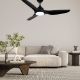 Εικόνα της Ανεμιστήρας Οροφής Primo 132cm με LED Φωτισμό & Τηλεχειριστήριο 35W Black PRCF-80724