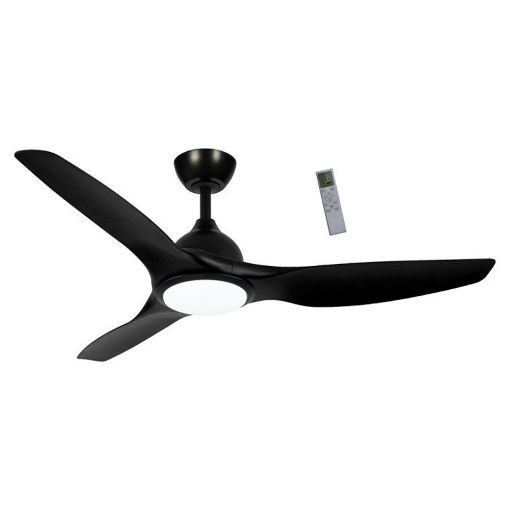Εικόνα της Ανεμιστήρας Οροφής Primo 132cm με LED Φωτισμό & Τηλεχειριστήριο 35W Black PRCF-80724
