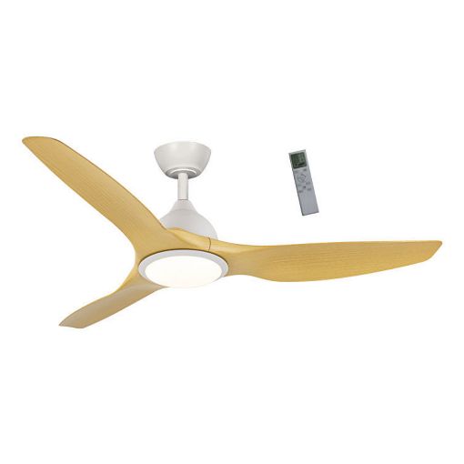Εικόνα της Ανεμιστήρας Οροφής Primo 132cm με LED Φωτισμό & Τηλεχειριστήριο 35W White/Wood PRCF-80726