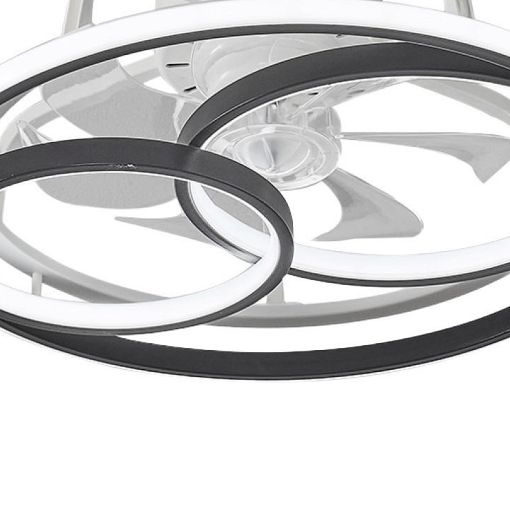Εικόνα της Ανεμιστήρας Οροφής Primo 50cm με LED Φωτισμό & Τηλεχειριστήριο 15W White/Black PRCF-80676