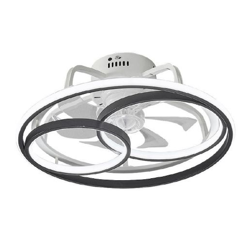 Εικόνα της Ανεμιστήρας Οροφής Primo 50cm με LED Φωτισμό & Τηλεχειριστήριο 15W White/Black PRCF-80676
