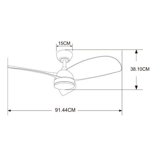 Εικόνα της Ανεμιστήρας Οροφής Primo Kids Series DC 91cm με LED Φωτισμό & Τηλεχειριστήριο 30W Orange PRCF-80659