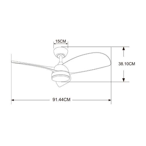 Εικόνα της Ανεμιστήρας Οροφής Primo Kids Series DC 91cm με LED Φωτισμό & Τηλεχειριστήριο 30W Blue PRCF-80660