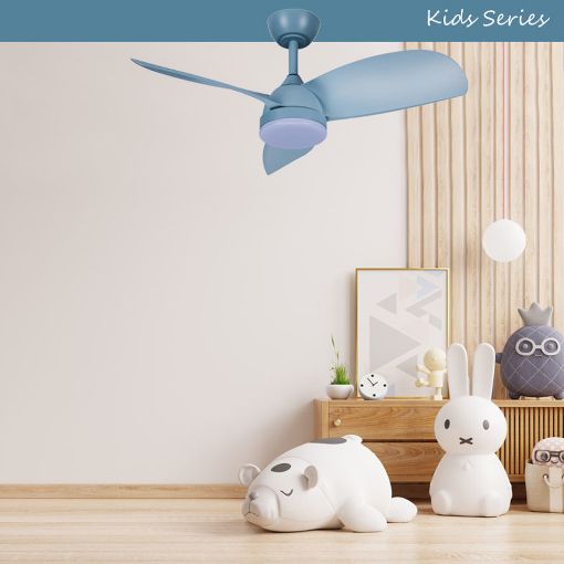 Εικόνα της Ανεμιστήρας Οροφής Primo Kids Series DC 91cm με LED Φωτισμό & Τηλεχειριστήριο 30W Blue PRCF-80660