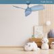 Εικόνα της Ανεμιστήρας Οροφής Primo Kids Series DC 91cm με LED Φωτισμό & Τηλεχειριστήριο 30W Blue PRCF-80660