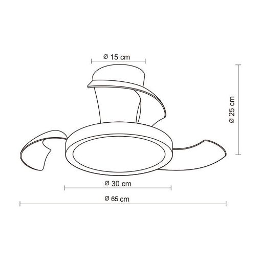 Εικόνα της Ανεμιστήρας Οροφής Primo Kids Series DC 65cm με LED Φωτισμό & Τηλεχειριστήριο 35W Blue PRCF-80685