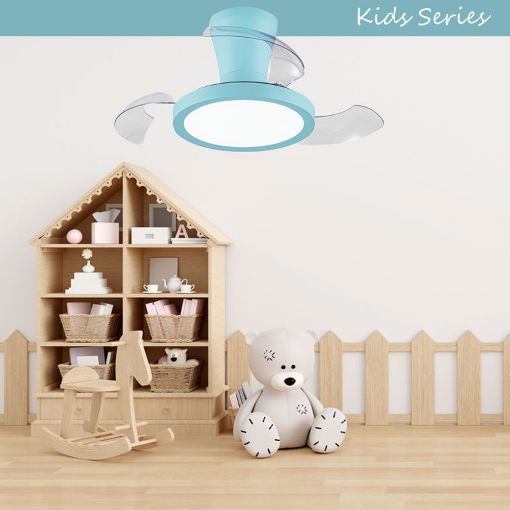 Εικόνα της Ανεμιστήρας Οροφής Primo Kids Series DC 65cm με LED Φωτισμό & Τηλεχειριστήριο 35W Blue PRCF-80685