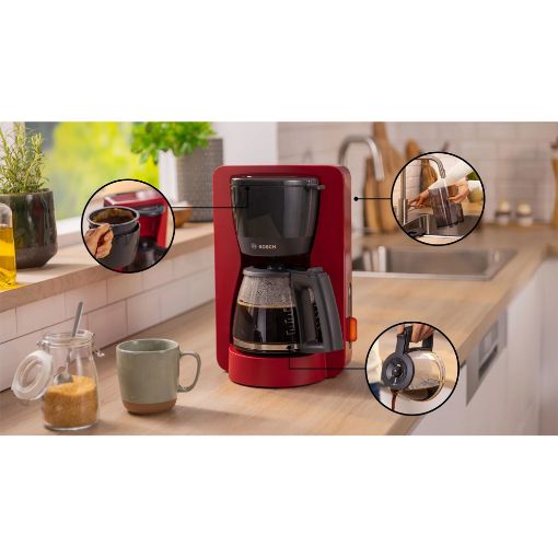 Εικόνα της Καφετιέρα Φίλτρου Bosch MyMoment 1.4lt 1200W Deep Red TKA3M134
