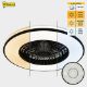 Εικόνα της Ανεμιστήρας Οροφής 123LED 48.5cm με LED Φωτισμό 2000-4000K & Τηλεχειριστήριο 15W Black