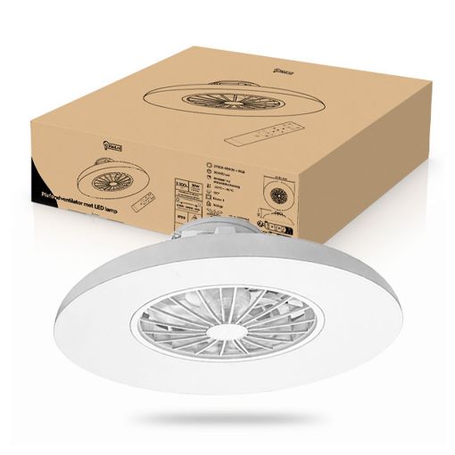 Εικόνα της Ανεμιστήρας Οροφής 123LED 48.5cm με LED Φωτισμό RGB 2700-6500K & Τηλεχειριστήριο 15W White