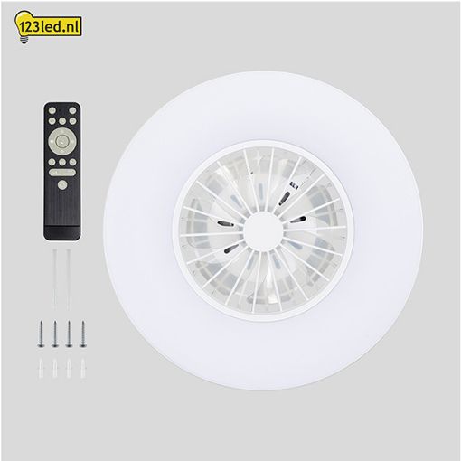 Εικόνα της Ανεμιστήρας Οροφής 123LED 48.5cm με LED Φωτισμό RGB 2700-6500K & Τηλεχειριστήριο 15W White