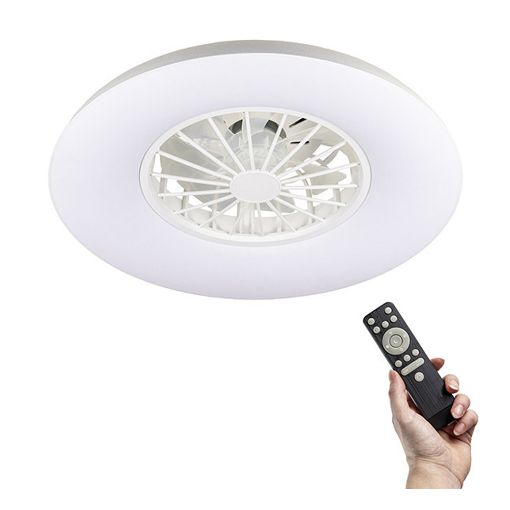 Εικόνα της Ανεμιστήρας Οροφής 123LED 48.5cm με LED Φωτισμό RGB 2700-6500K & Τηλεχειριστήριο 15W White