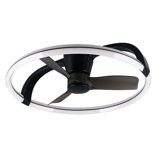 Εικόνα της Ανεμιστήρας Οροφής Trio Lighting Stockholm 73.5cm με LED Φωτισμό 2700-6500K & Τηλεχειριστήριο 37W Black R64262132
