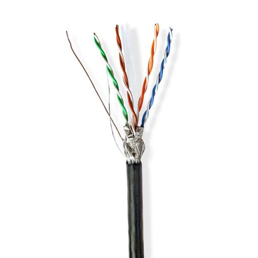 Εικόνα της Καλώδιο Δικτύου Nedis S/FTP CAT.6 για Εξωτερική Χρήση 305m Black CCBG8594BK305S