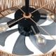 Εικόνα της Ανεμιστήρας Οροφής Trio Lighting Smillum 61cm με Φωτισμό E27 & Τηλεχειριστήριο Brown R66905036