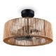 Εικόνα της Ανεμιστήρας Οροφής Trio Lighting Smillum 61cm με Φωτισμό E27 & Τηλεχειριστήριο Brown R66905036