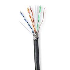 Εικόνα της Καλώδιο Δικτύου Nedis S/FTP CAT.6 για Εξωτερική Χρήση 100m Black CCBG8598BK100S