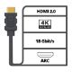 Εικόνα της Καλώδιο Nedis Active HDMI Male to HDMI Male/USB-A Male 4K@60Hz 40m Black CVGL34620BK400