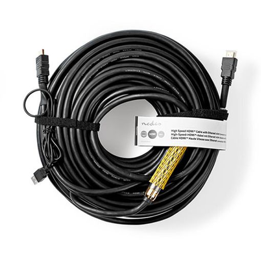 Εικόνα της Καλώδιο Nedis Active HDMI Male to HDMI Male/USB-A Male 4K@60Hz 40m Black CVGL34620BK400